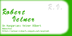 robert velner business card